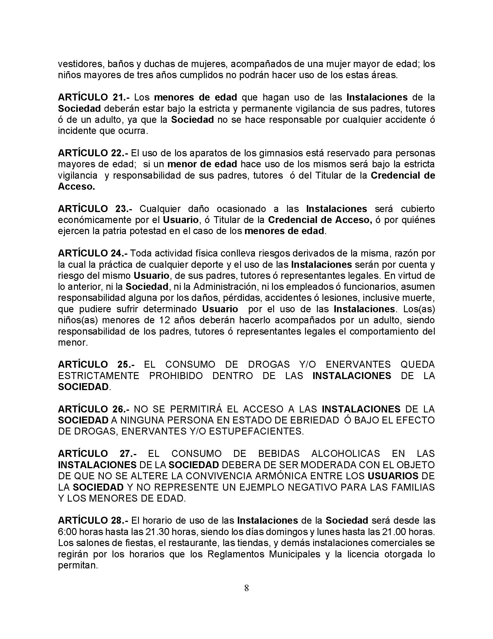 Reglam de funcionamiento publicado 01 feb 2023 Pgina 08