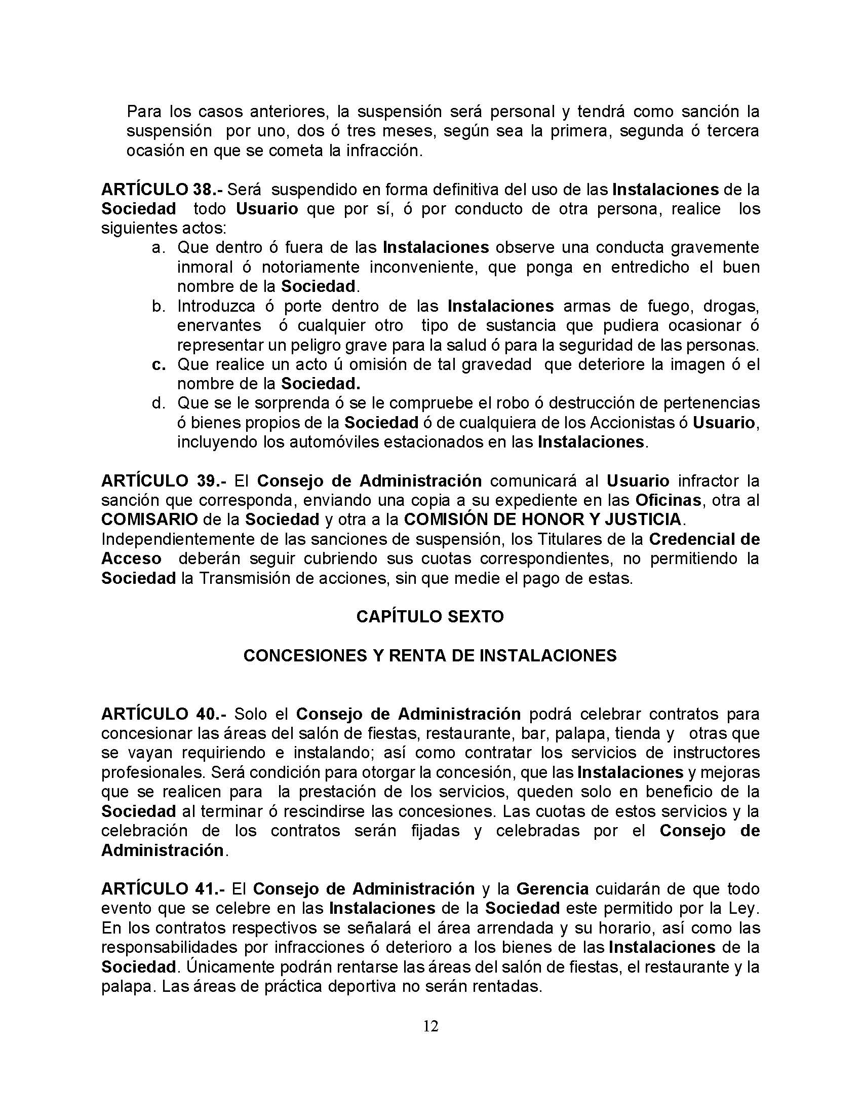 Reglam de funcionamiento publicado 01 feb 2023 Pgina 12